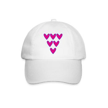 HEART. HEARTS. VALENTINE'S DAY. LOVE. LOVE. COUPLE. - Baseball Cap - white/white - Front