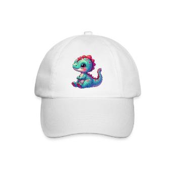 Dinosaurier - Baseballkappe - Weiß/Weiß - Vorne
