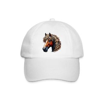 Horse - Baseball Cap - white/white - Front