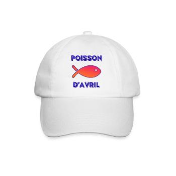 FISH. APRIL FOOL - Baseball Cap - white/white - Front