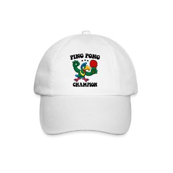 Ping Pong Champion Design Table Tennis and - Baseball Cap - white/white - Front