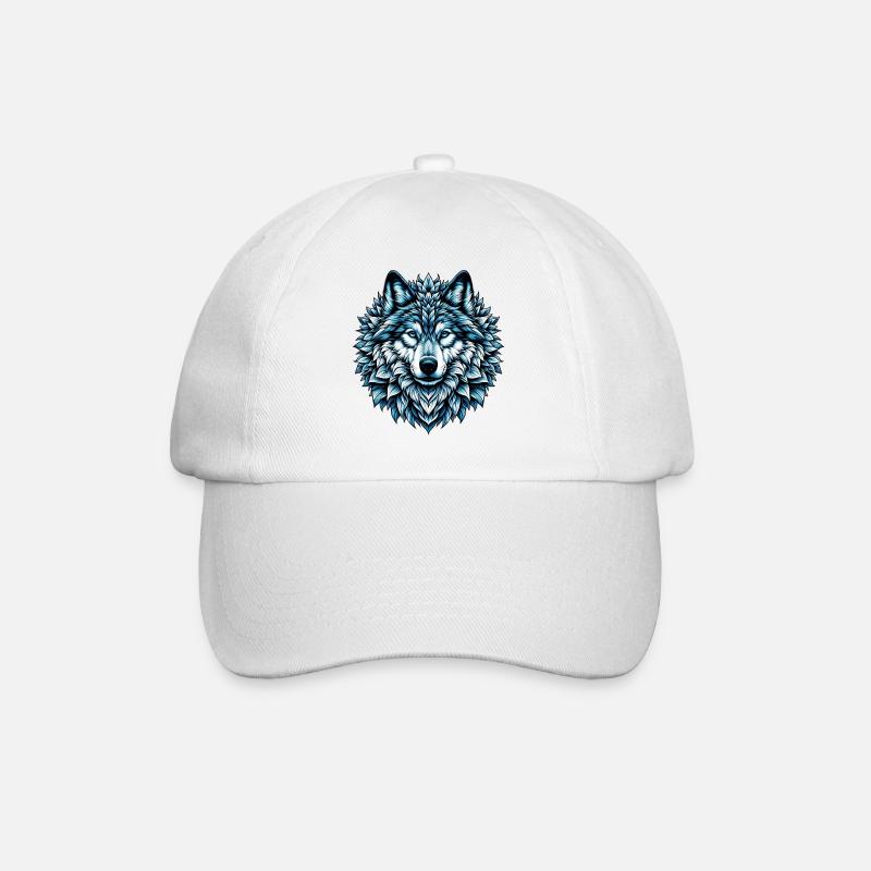 Wolf - Baseball Cap - white/white