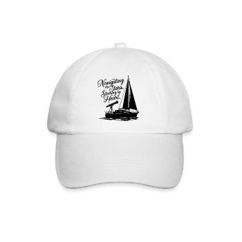 Segeln Segelboot Sterne Teleskop - Baseballkappe - Weiß/Weiß - Vorne
