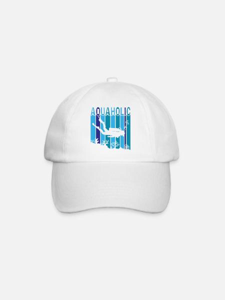 Aquaholic - Baseballkappe - Weiß/Weiß