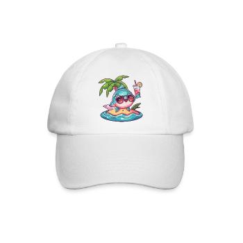 Piranha Fish Summer Holiday - Baseball Cap - white/white - Front