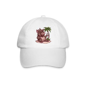 Pig Summer Wild Boar - Baseball Cap - white/white - Front