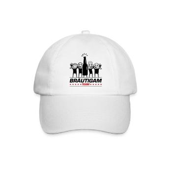 Team Bräutigam Polterhochzeit - Baseballkappe - Weiß/Weiß - Vorne