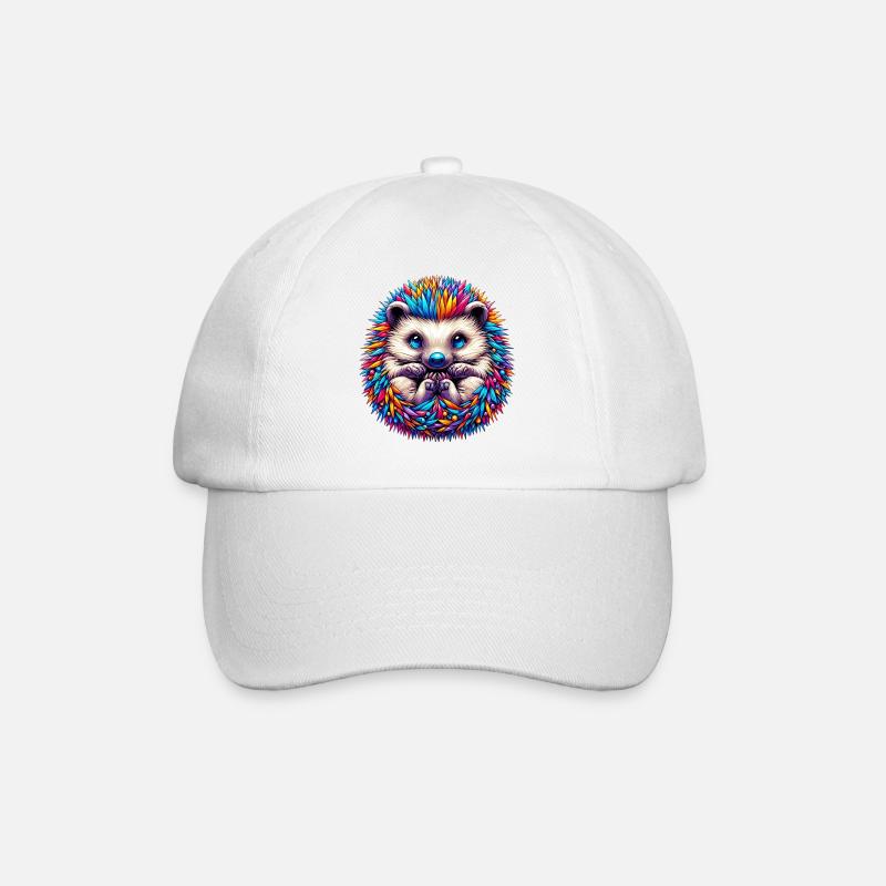 Hedgehog - Baseball Cap - white/white