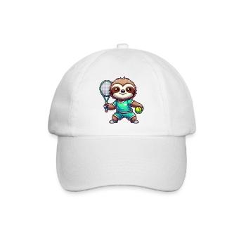 Conception de joueur de tennis paresseux mignon - Casquette classique - blanc/blanc - Devant