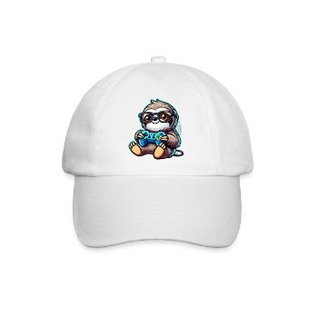 Conception PC de joueur de paresseux Nerd drôle - Casquette classique - blanc/blanc - Devant