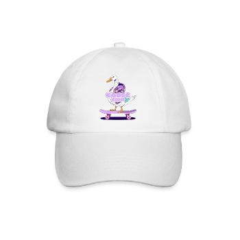 Conception fantaisiste de skateboard Goose - Casquette classique - blanc/blanc - Devant