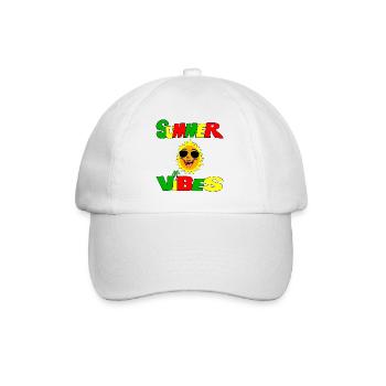 summer vibes unique design - Baseball Cap - white/white - Front