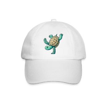 Schildkröte Handstand Salto Gymnastik Sport - Baseballkappe - Weiß/Weiß - Vorne