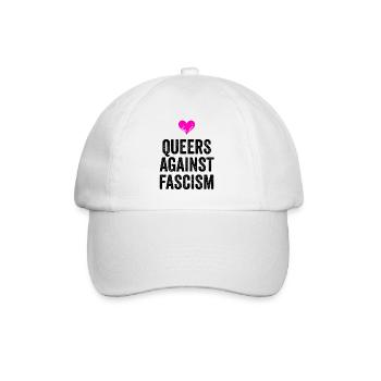 LES QUEERS CONTRE LE FASCISME - Casquette classique - blanc/blanc - Devant