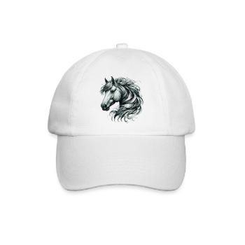 Horse - Baseball Cap - white/white - Front