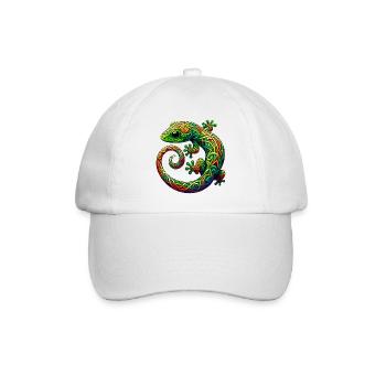 Gecko - Baseball Cap - white/white - Front