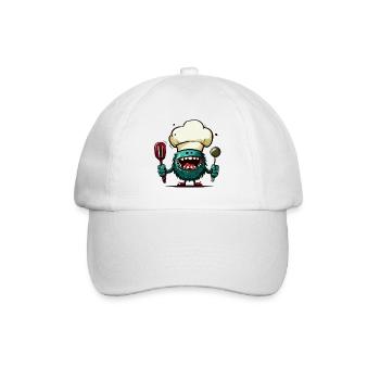 Alien extraterrestre Martien Cuisinier Chef - Casquette classique - blanc/blanc - Devant