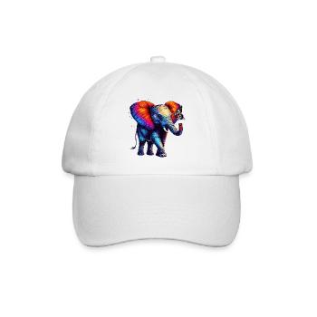 Éléphant et papillon - Casquette classique - blanc/blanc - Devant