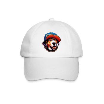 Dog - Baseball Cap - white/white - Front