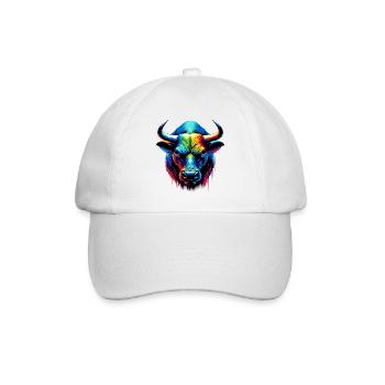 Stier - Baseballkappe - Weiß/Weiß - Vorne