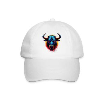 Stier - Baseballkappe - Weiß/Weiß - Vorne