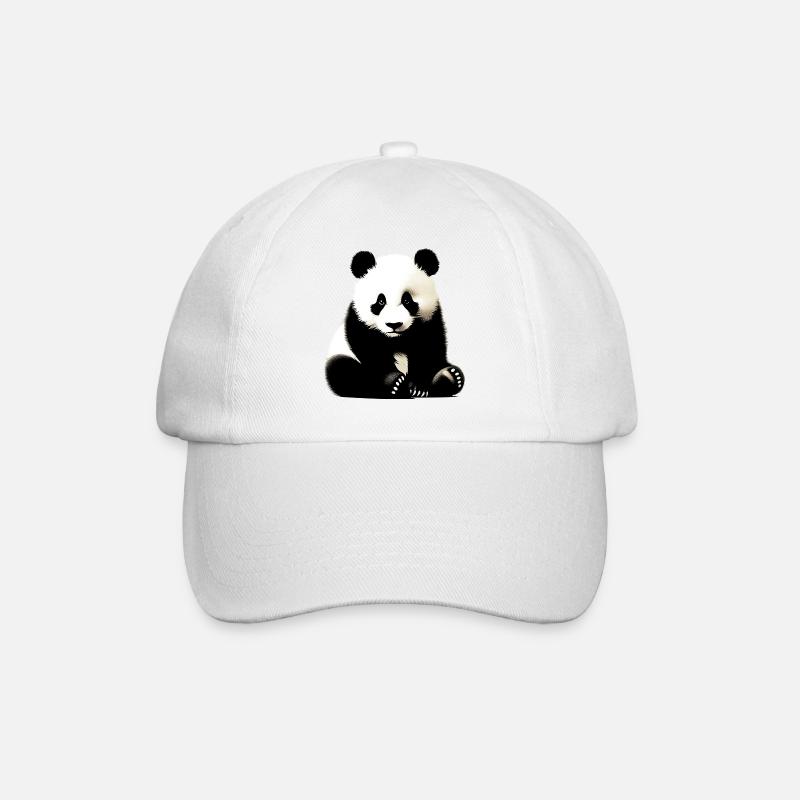 Panda - Baseballkappe - Weiß/Weiß