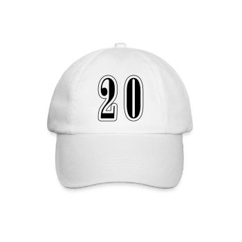 20 Number symbol - Baseball Cap - white/white - Front
