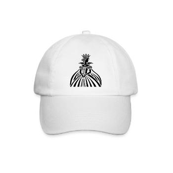 Majestätische Königin: Dein Symbol für Stärke - Baseballkappe - Weiß/Weiß - Vorne