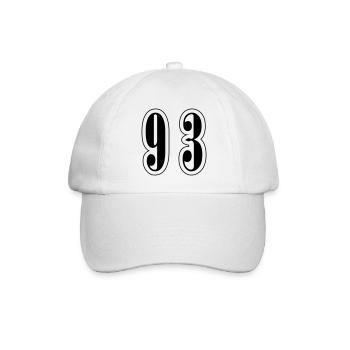93 Symbole numérique - Casquette classique - blanc/blanc - Devant