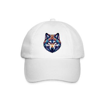 Wolf - Baseballkappe - Weiß/Weiß - Vorne