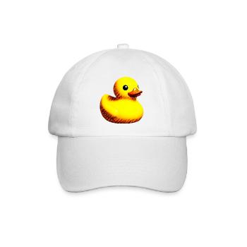 Ente Ente Ente Ente Ente - Baseballkappe - Weiß/Weiß - Vorne