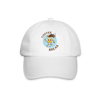coffee break - Casquette classique - blanc/blanc - Devant