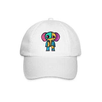 Elephant Halloween Animal - Baseball Cap - white/white - Front
