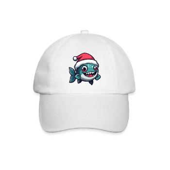 Piranha Poisson Noël Mignon - Casquette classique - blanc/blanc - Devant
