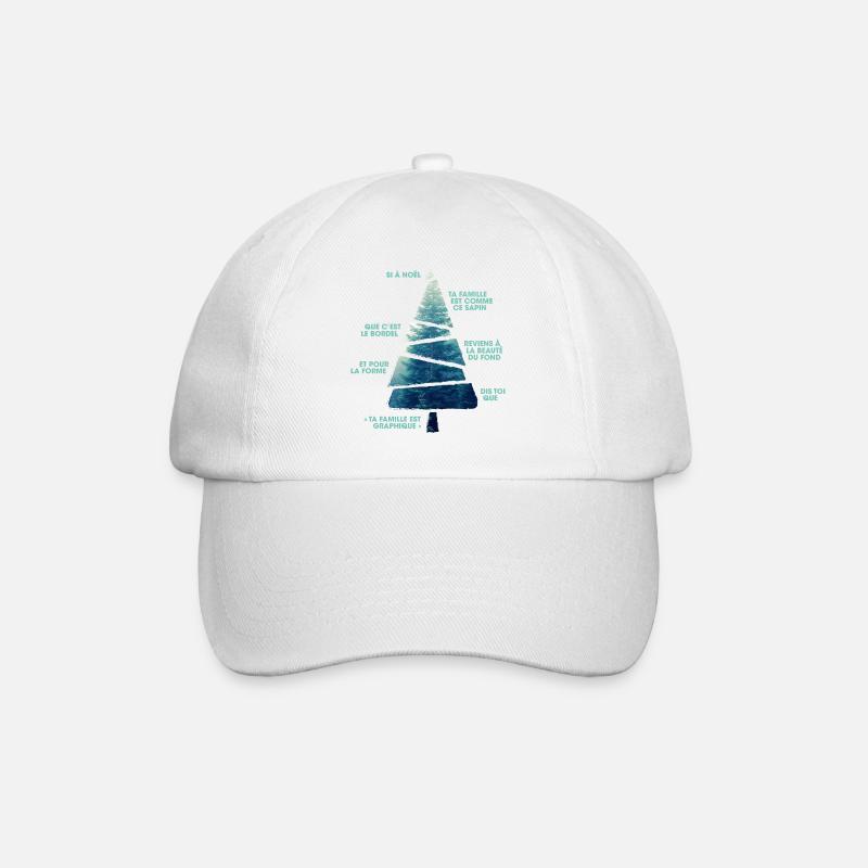 WEIHNACHTSBAUM NATÜRLICHE GRAFIK - Baseballkappe - Weiß/Weiß