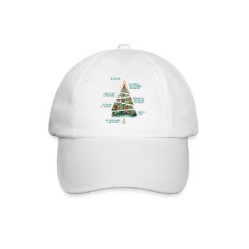 CHRISTMAS TREE WATERCOLOR CHART - Baseball Cap - white/white - Front