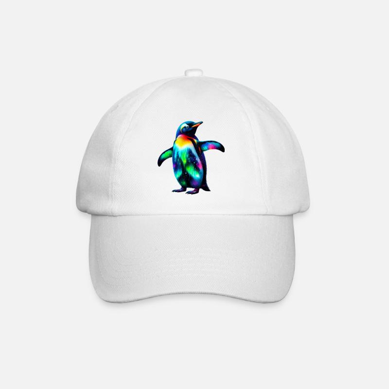 Pinguin - Baseballkappe - Weiß/Weiß