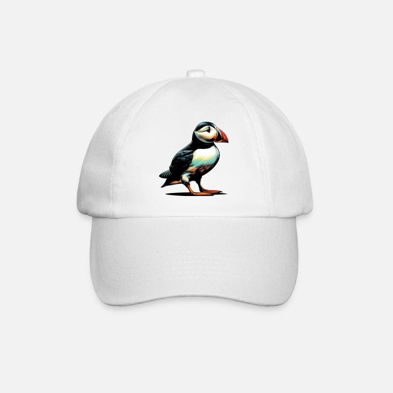Papageitaucher - Baseballkappe - Weiß/Weiß
