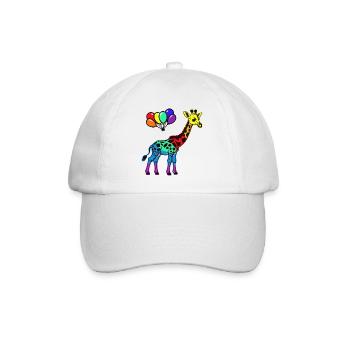 LGBT Gay Pride Girafe Arc-en-ciel Drapeau arc-en-ciel - Casquette classique - blanc/blanc - Devant