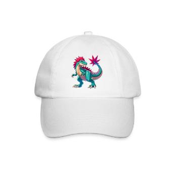Dinosaurier - Baseballkappe - Weiß/Weiß - Vorne