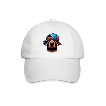 Dog - Baseball Cap - white/white - Front