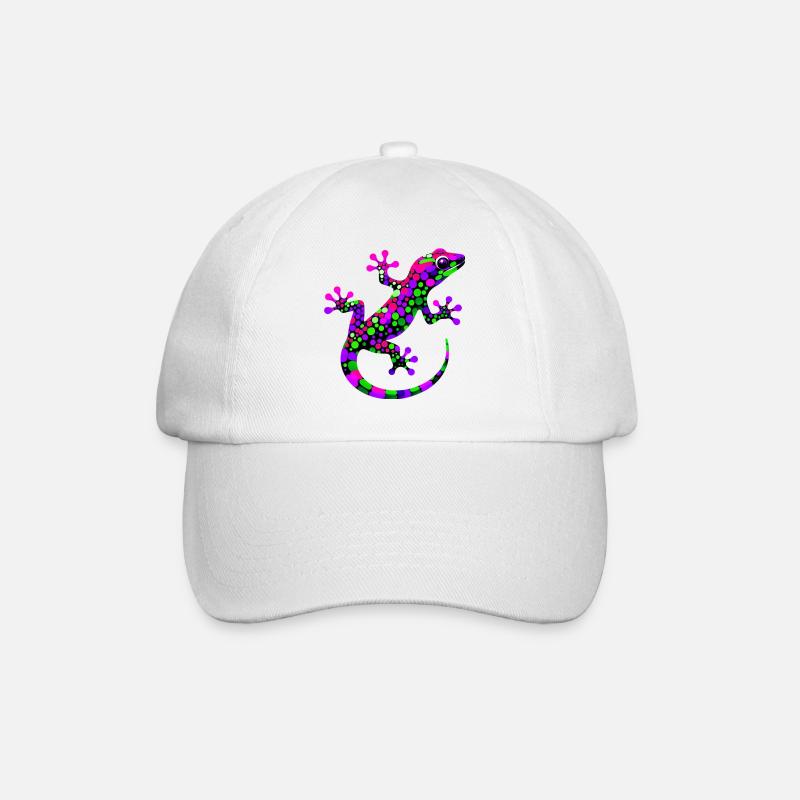 Gecko - Baseballkappe - Weiß/Weiß