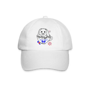 Osterhase Frohe Ostern - Baseballkappe - Weiß/Weiß - Vorne