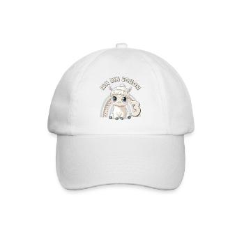 3ème anniversaire Alpaga Lama Arc-en-ciel Mignon Mignon - Casquette classique - blanc/blanc - Devant