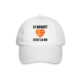 basketball is life, Basketball, Basketball, Sport - Baseball Cap - white/white - Front