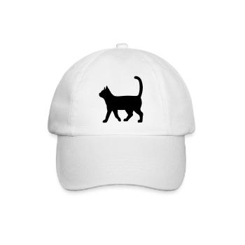 Dachshund Silhouette – Classic Dog Motif - Baseball Cap - white/white - Front