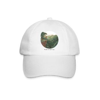 Wander Far, Heal Deeply – Hiking & Nature - Baseball Cap - white/white - Front
