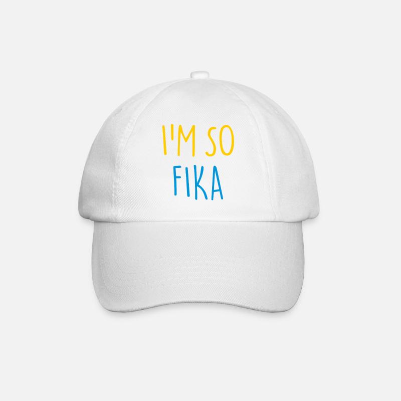 I’M SO FIKA Sverige Suède - Casquette classique - blanc/blanc