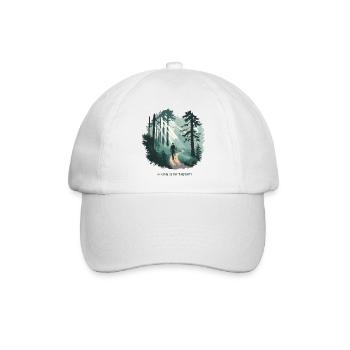 Hiking is My Therapy – Nature & Forest - Baseball Cap - white/white - Front