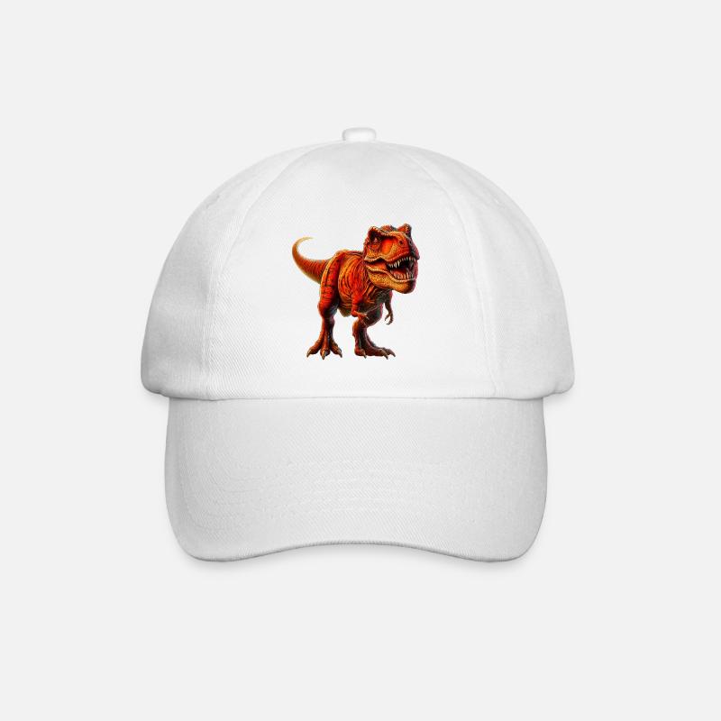 Dinosaurier - Baseballkappe - Weiß/Weiß